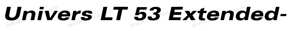 Univers LT 53 Extended字体转换